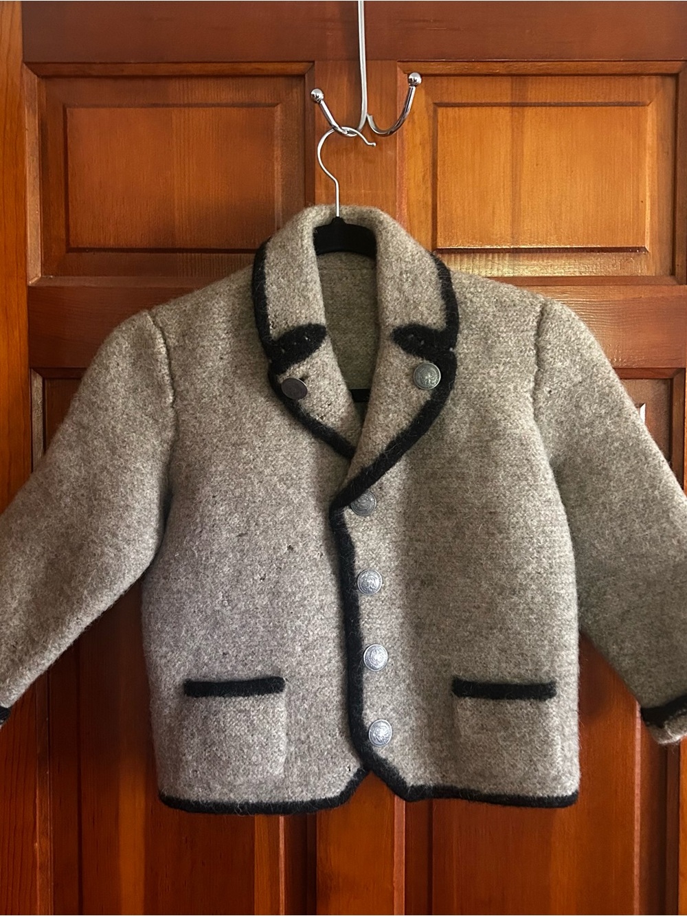 Austrian Wool Jacket in Soft Oat Beige by Babouskini